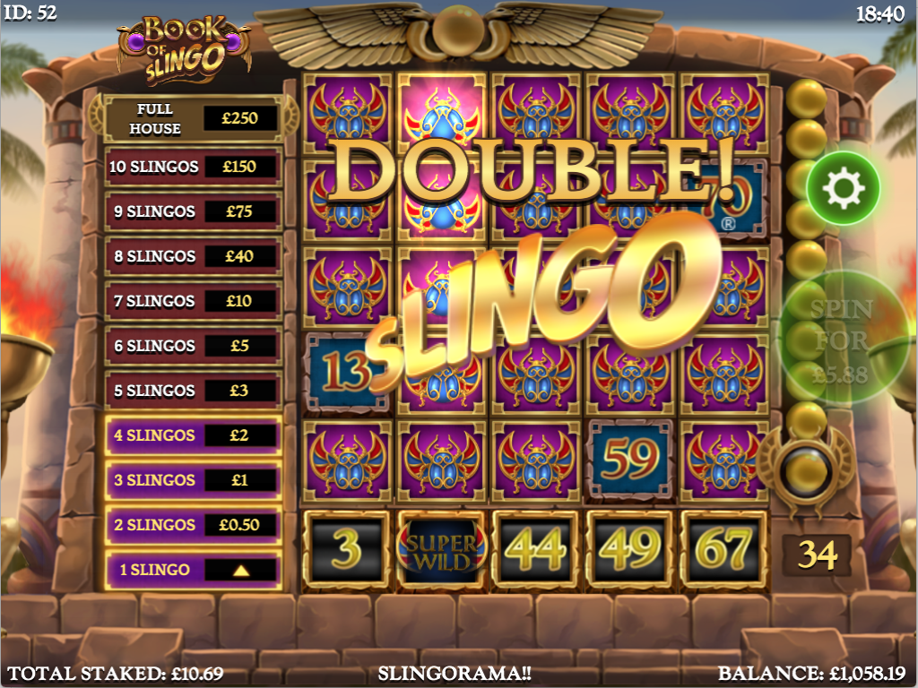 Book of Slingo Slot Gameplay