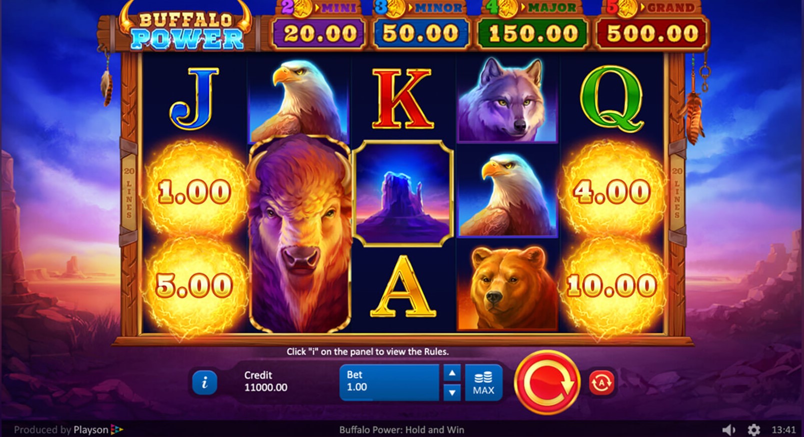 Buffalo Power Hold and Win Slots Reels