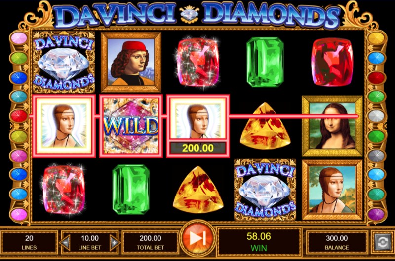 Double Da Vinci Diamonds UK Casino gameplay