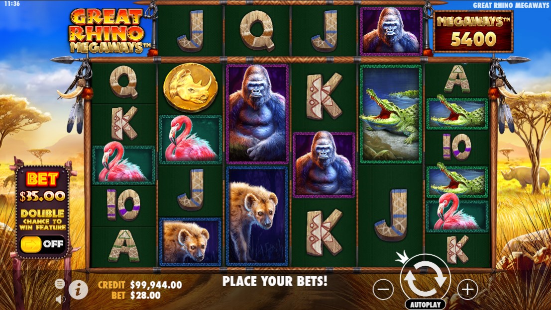 Great Rhino Megaways Slots Game