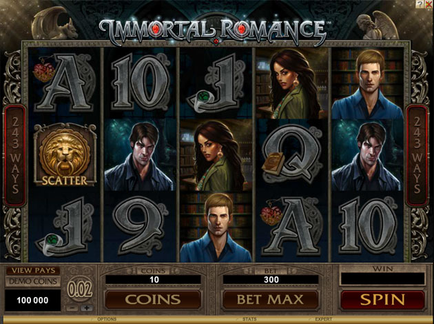 Immortal Romance slot gameplay