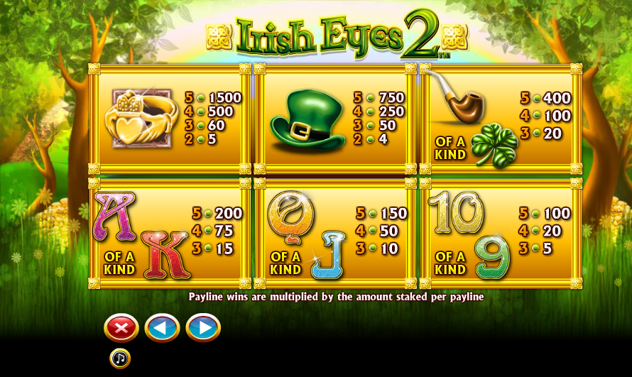 Irish Eyes 2 Slot Symbols
