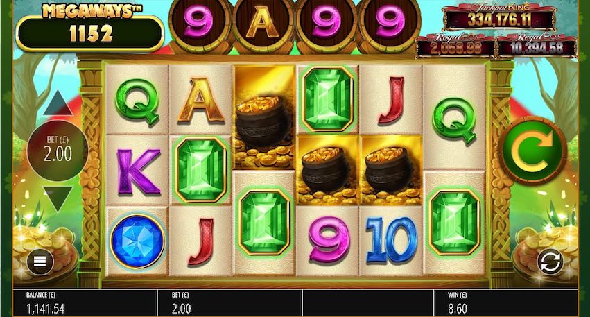 Irish Riches Megaways Slot gameplay