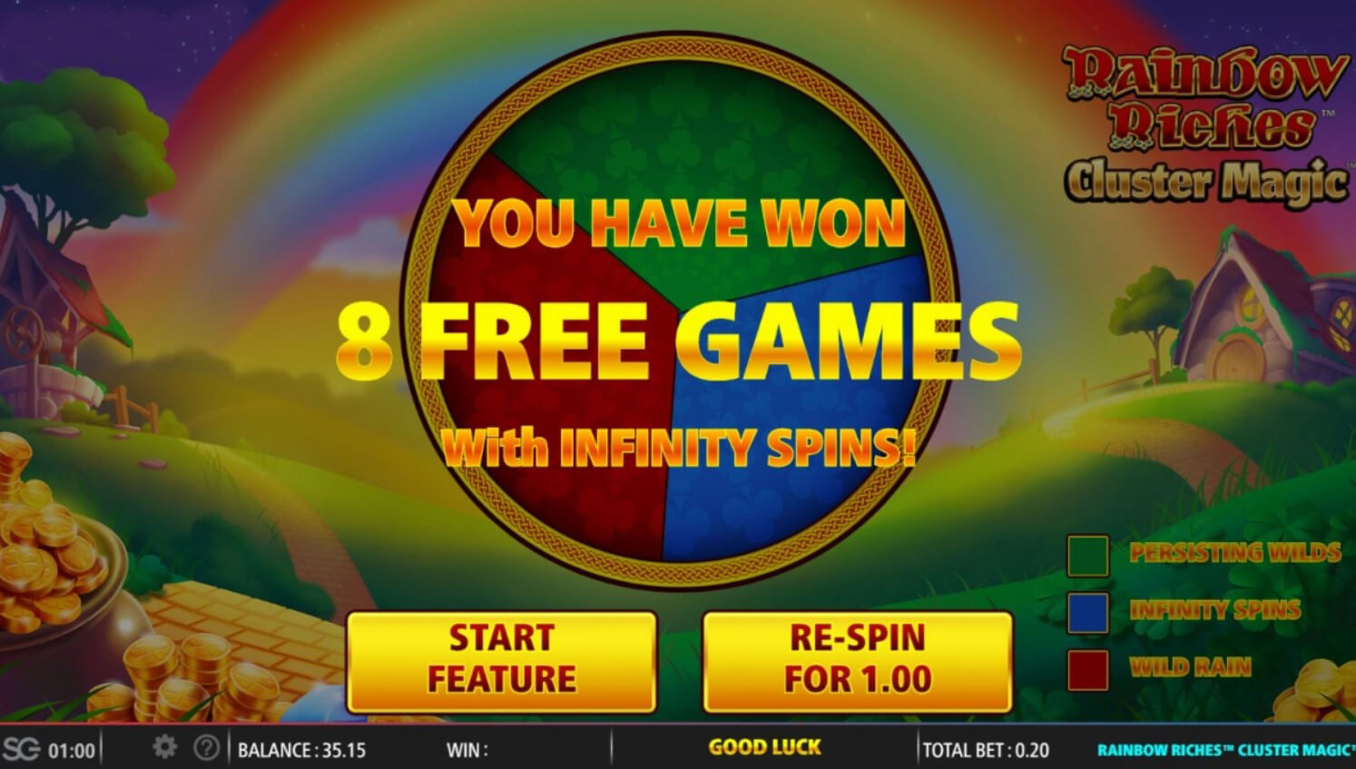 Rainbow Riches Cluster Magic Slots Free Games