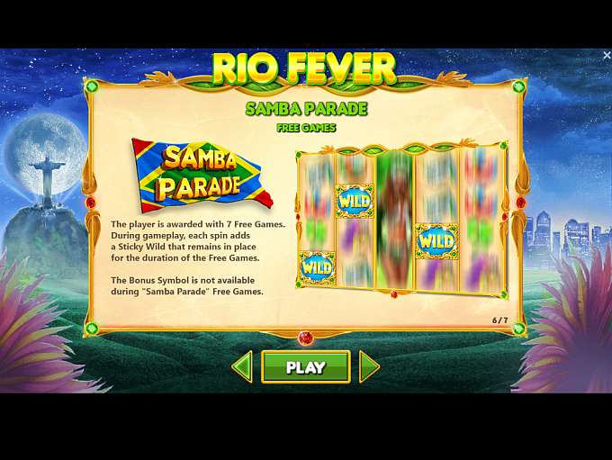 Rio Fever Slot Bonus