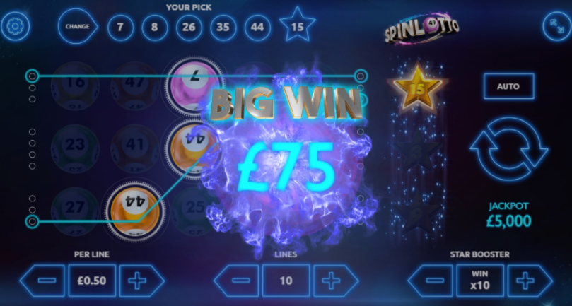 Spinlotto Slots Big Win