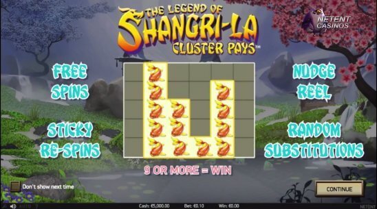 The Legend of Shangri-La Slot Bonus