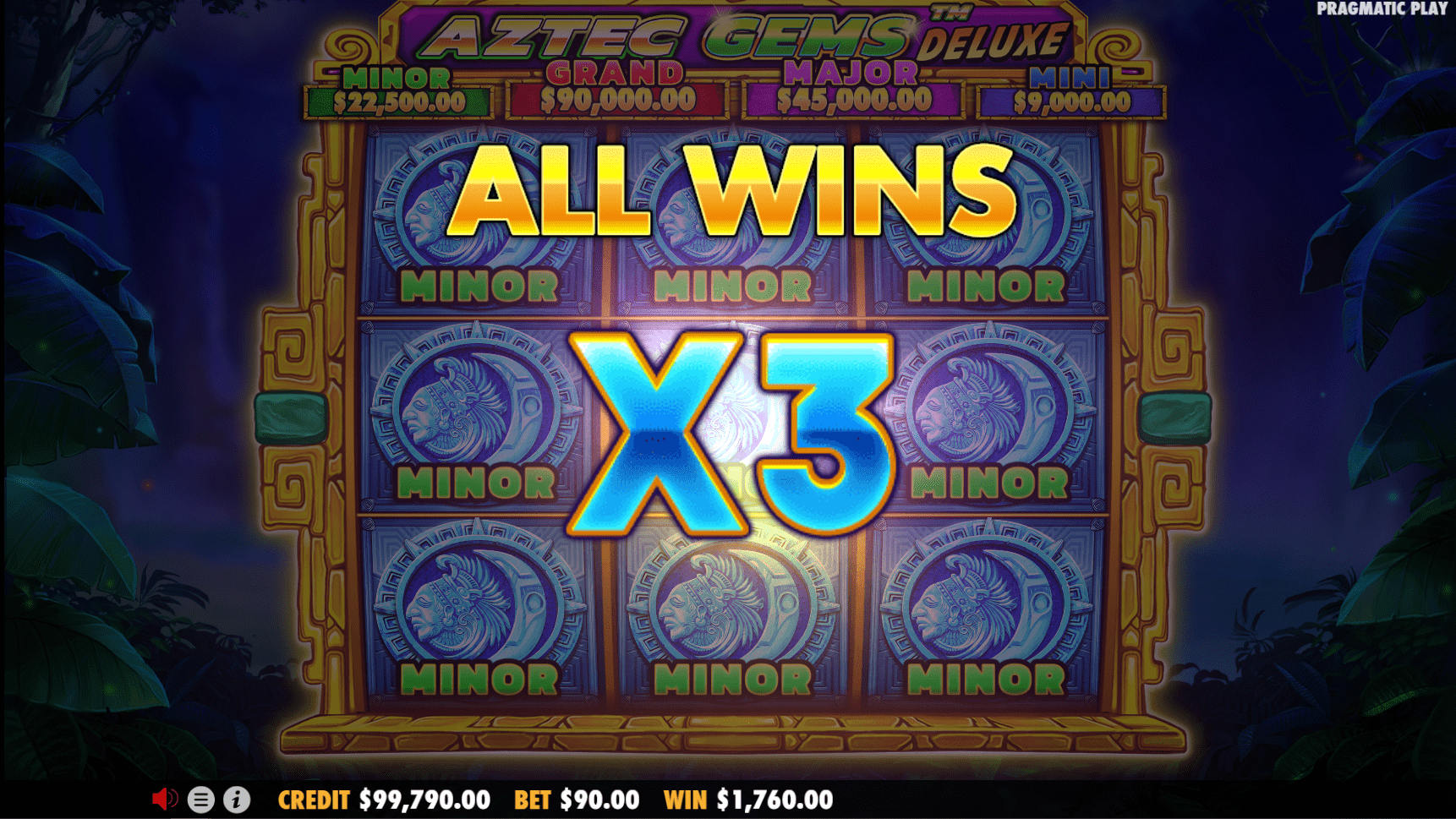 Aztec Gems Deluxe Slot Big Win