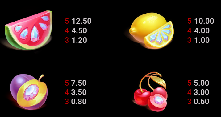 Deco Diamonds Slot Symbols