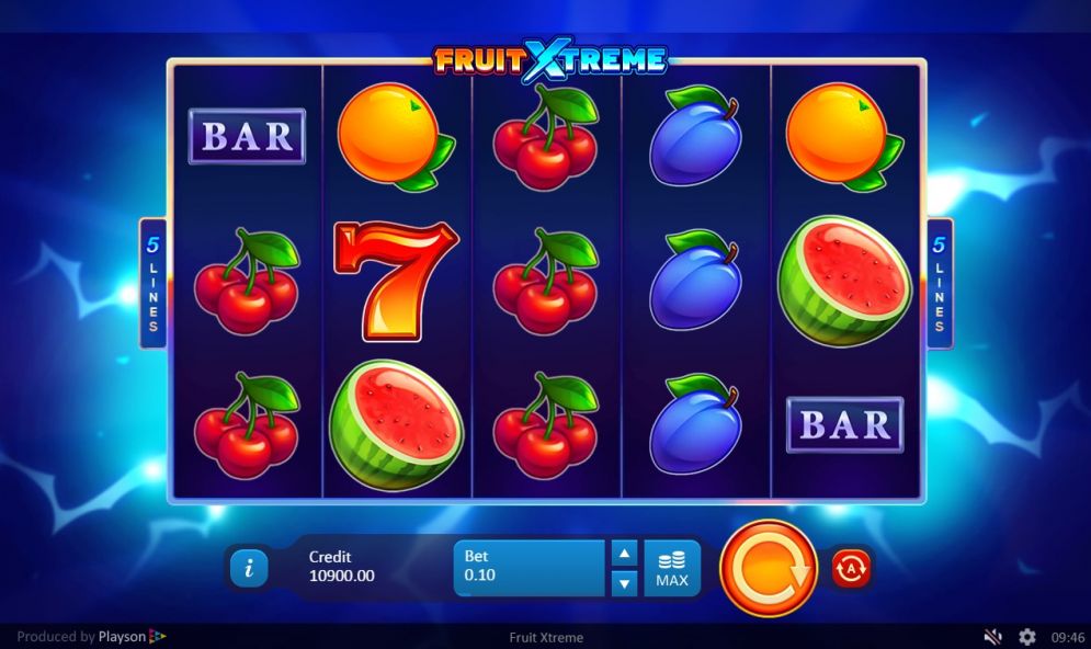 Fruit Xtreme: 5 Lines Game play