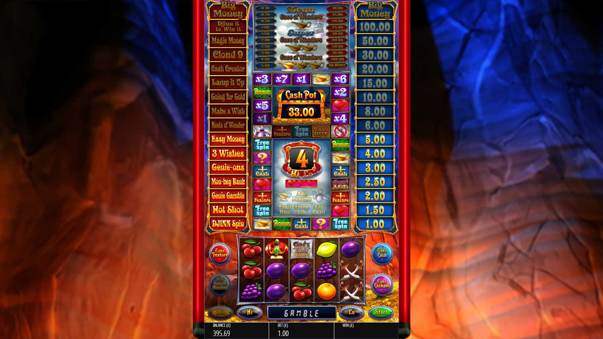 Genie Jackpots Cave Of Wonders Slots Reels