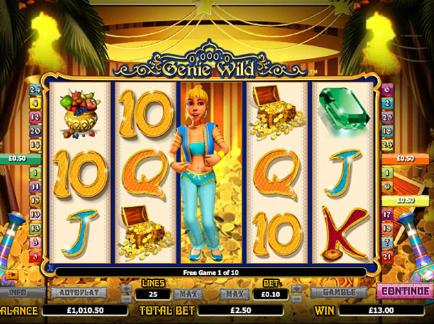 Genie Wild Slots Reels