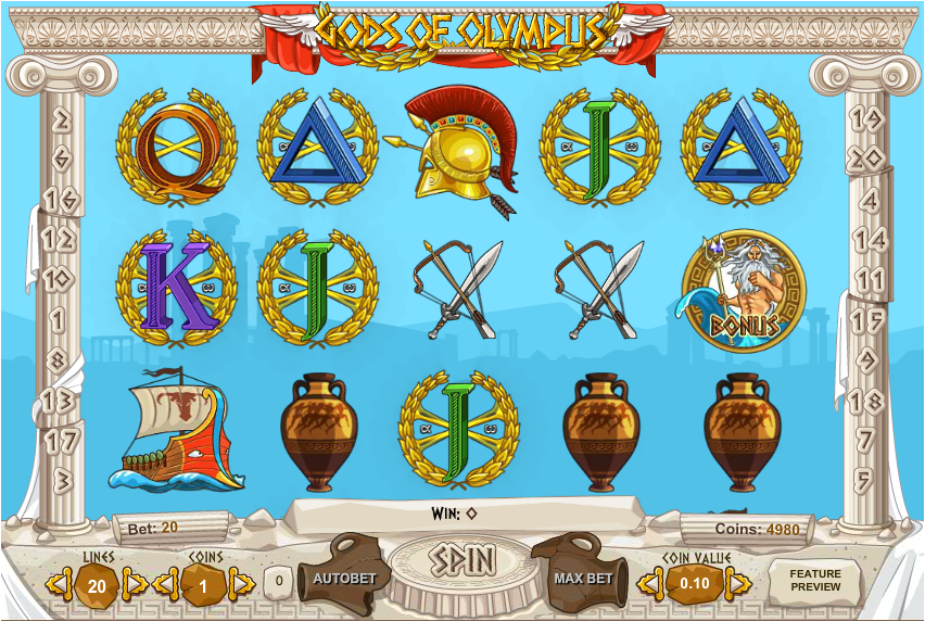 Gods of Olympus Slots Games