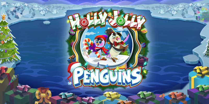 Holly Jolly Penguins Slot Logo Umbingo