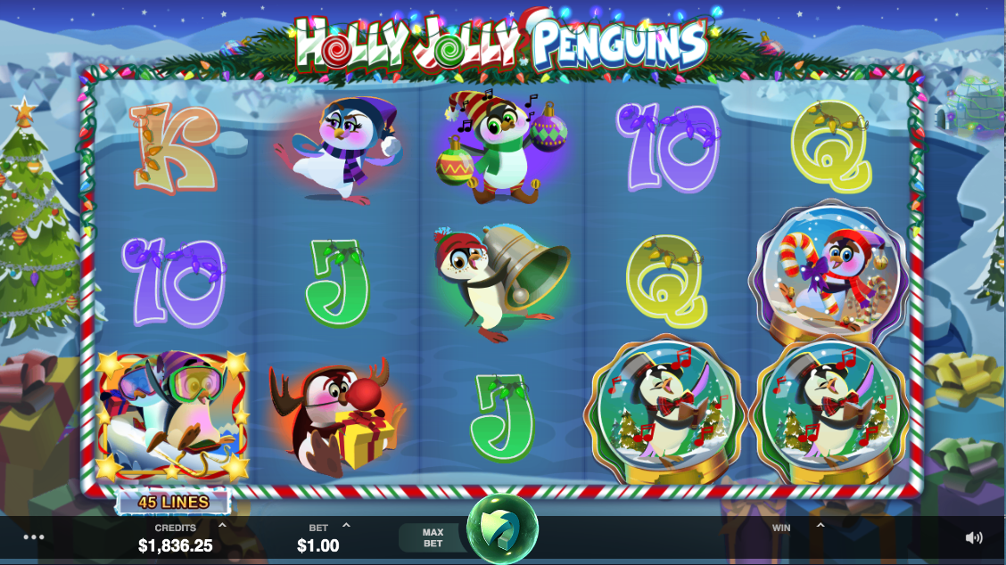 Holly Jolly Penguins Slot Gameplay