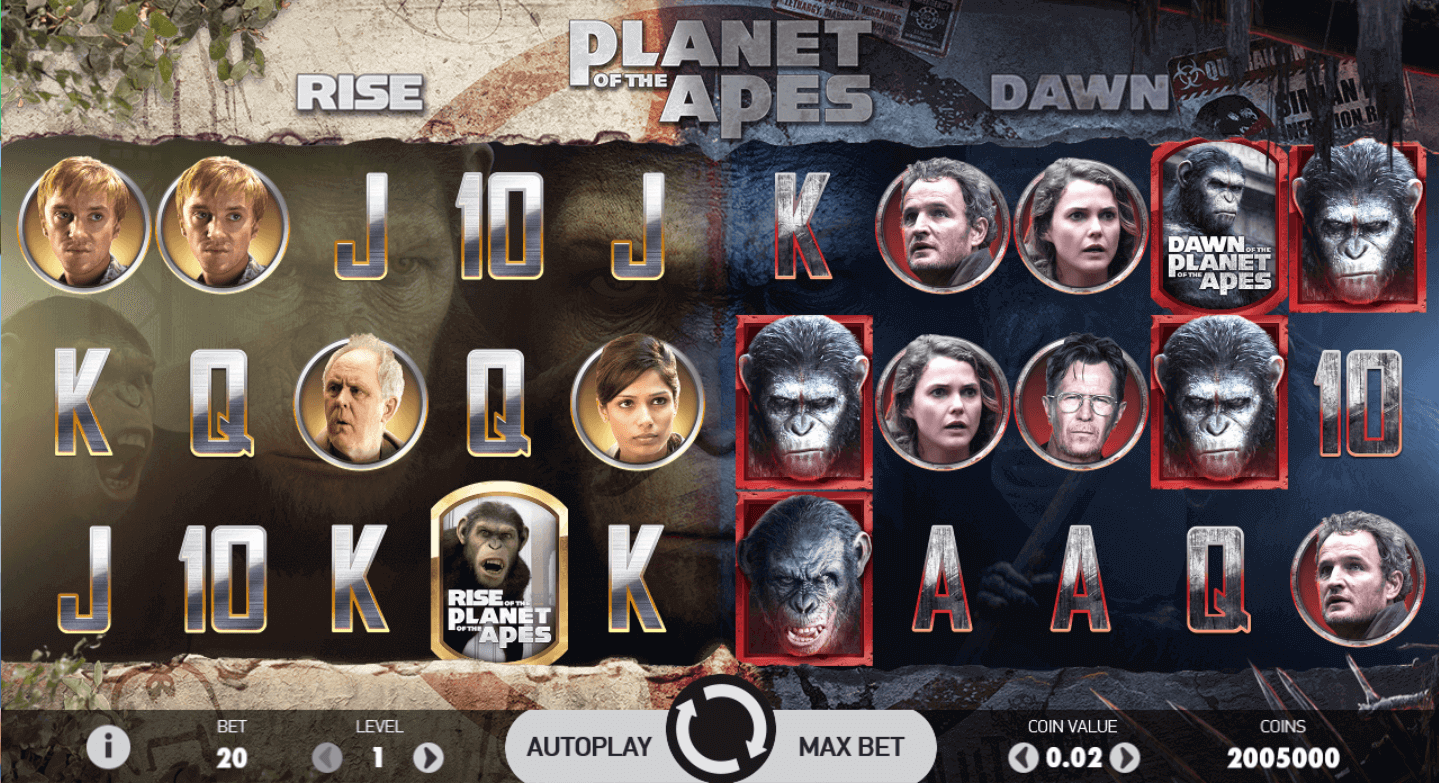 Planet of the Apes Slot Gameplay