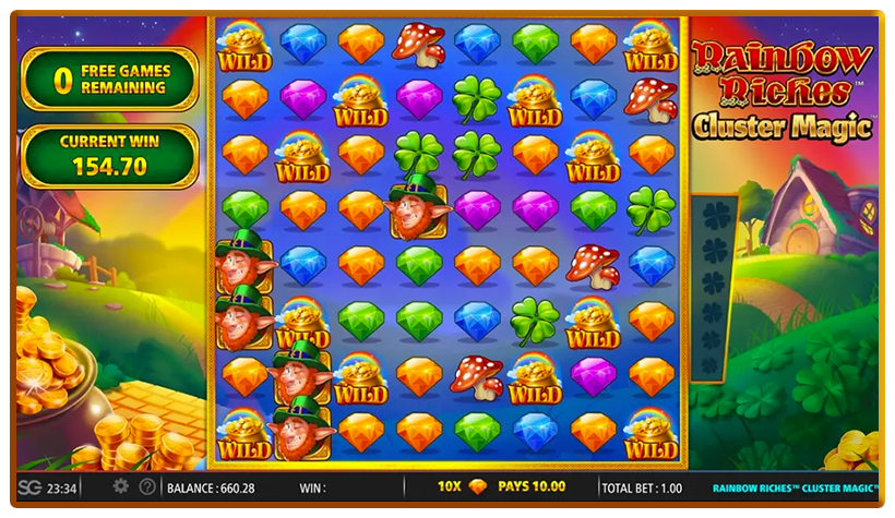 Rainbow Riches Cluster Magic Slots Reels