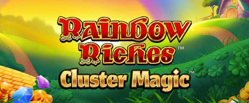 Rainbow Riches Cluster Magic Slot Logo Umbingo