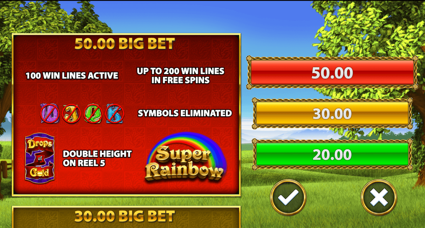 Rainbow Riches Drops of Gold Slot Rules