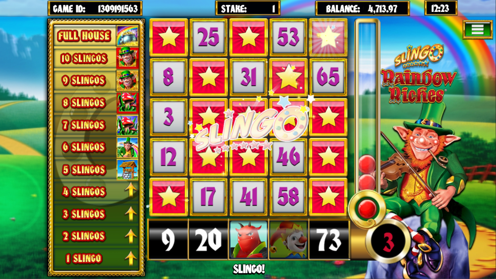 Slingo Rainbow Riches Slots big win