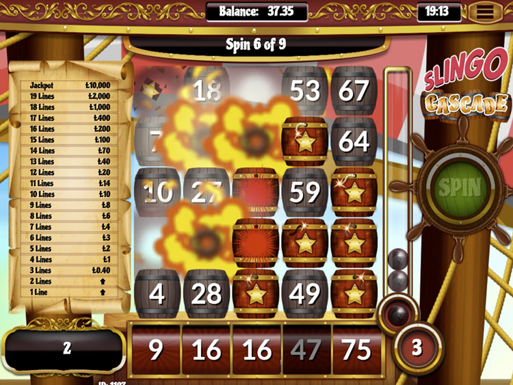 Slingo Cascade Slot Big Win