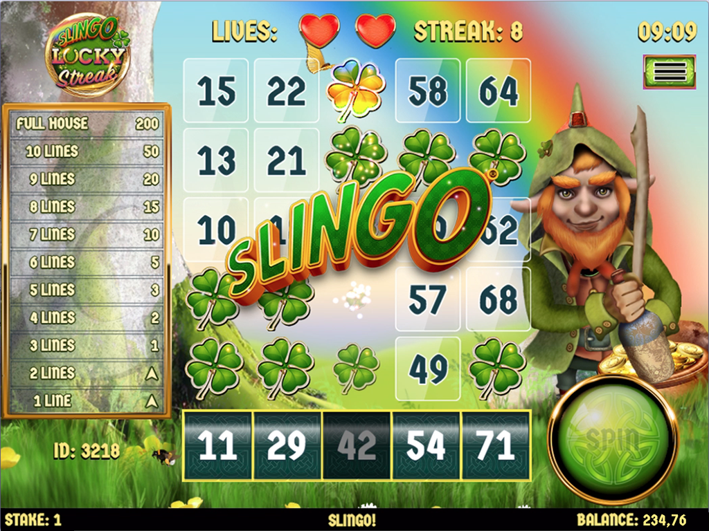 Slingo Lucky Streak Big WIn