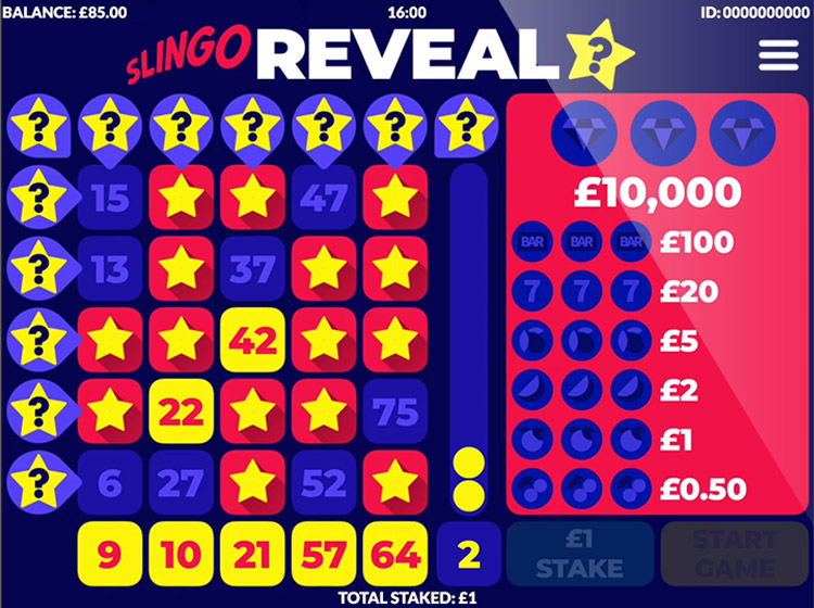 Slingo Reveal Slots Gameplay