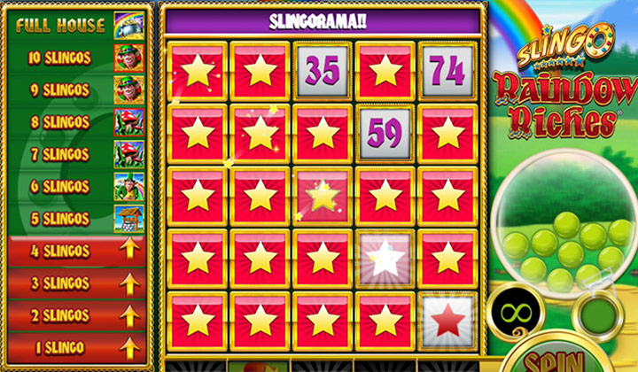 Slingo Rainbow casino gameplay