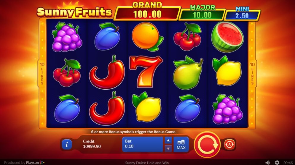 Sunny Fruits: Hold the Win slots online