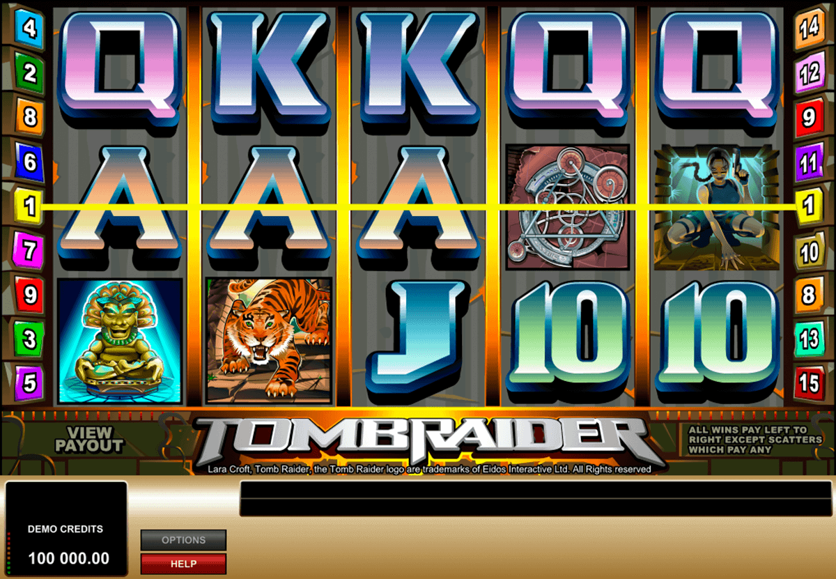 Tomb Raider slot gameplay