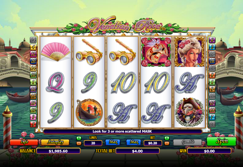 Venetian Rose Slot Gameplay